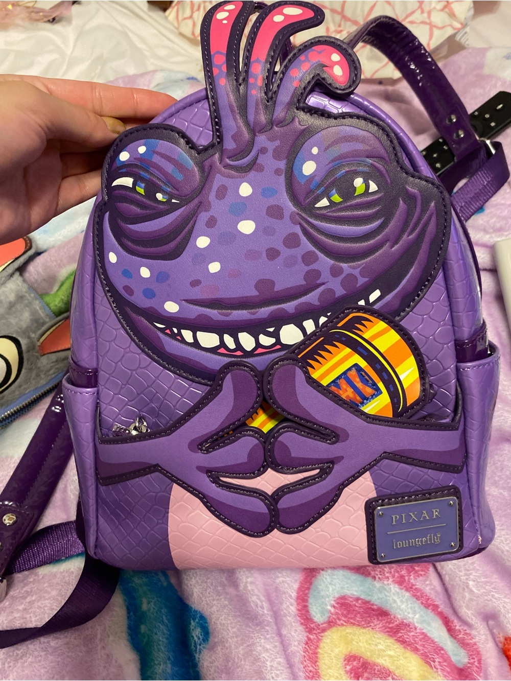 Loungefly Pixar Axiom Royal Purple & Pink Mini Backpack